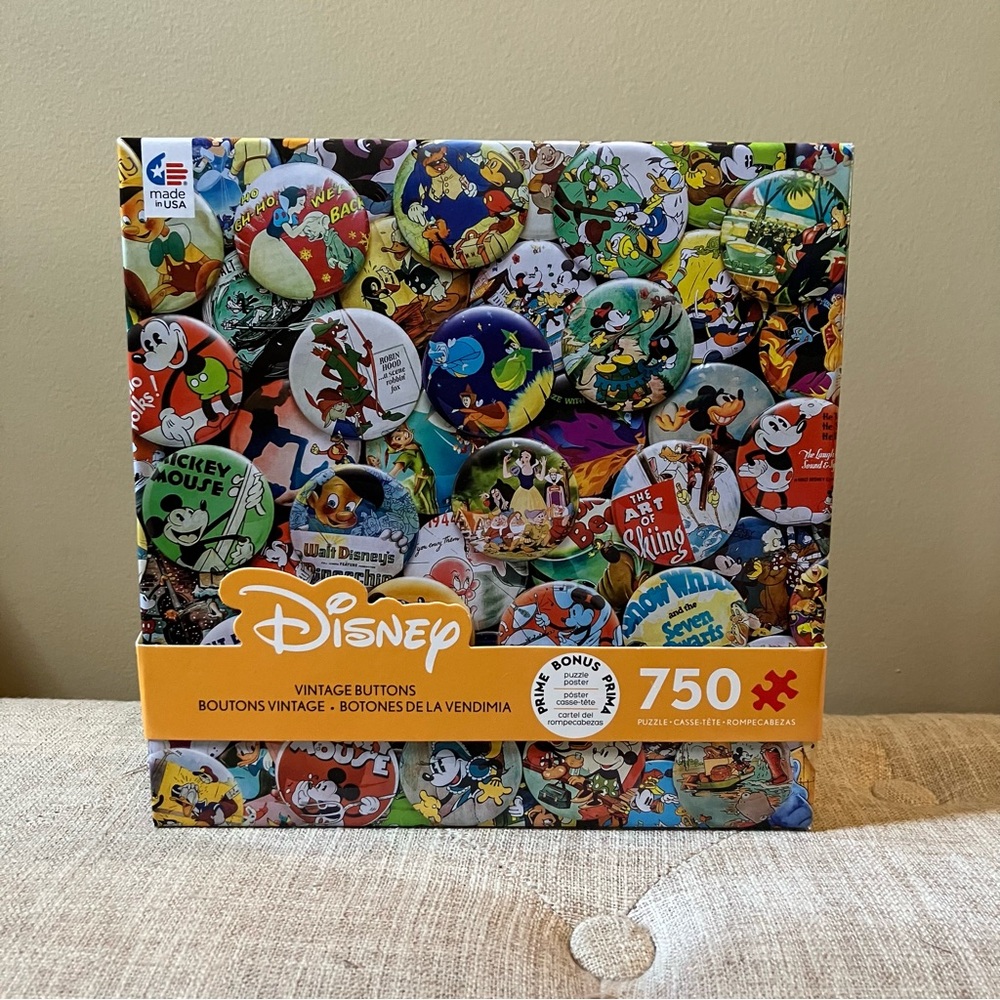 Ceaco Disney Vintage Buttons 750 Piece Jigsaw Puzzle